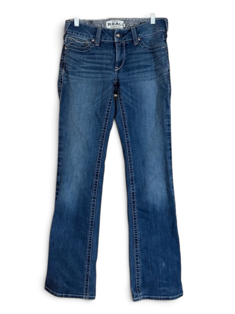 Ariat R.E.A.L. Ocean Riding Bootcut Whipstitch Long Jeans